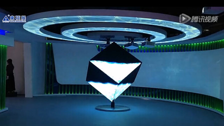 康硕展1.28米边长LED立方体显示屏，LED创意屏