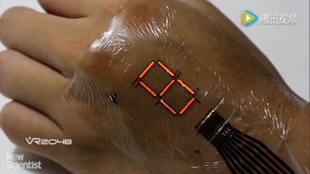 最新超薄LED技术可以将显示屏幕贴在皮肤上