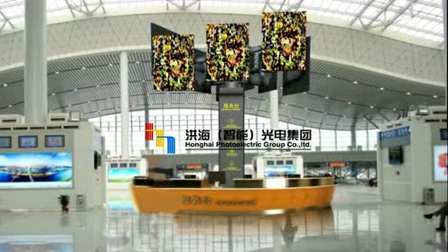 郑州高铁站魔方柱LED显示屏