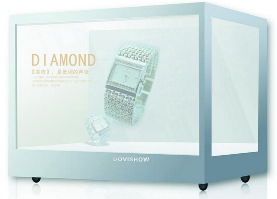 超薄环保:透明展示柜显示屏的特点简析_行业新