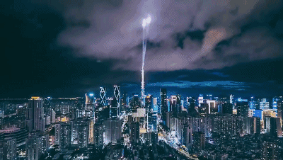 深圳40周年“灯光秀”刷爆朋友圈 1.gif