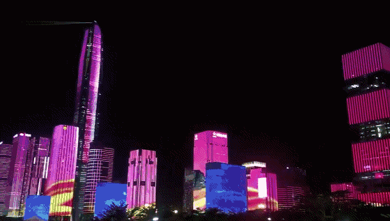 深圳40周年“灯光秀”刷爆朋友圈 3.gif