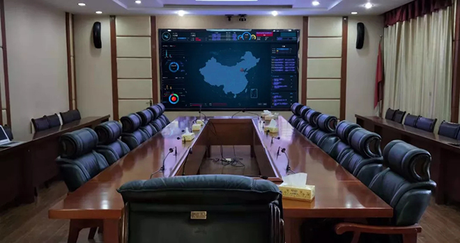 Voury卓华小间距LED显示大屏幕于莱西市水利局山洪灾害预警平台成功点亮 1.webp.jpg