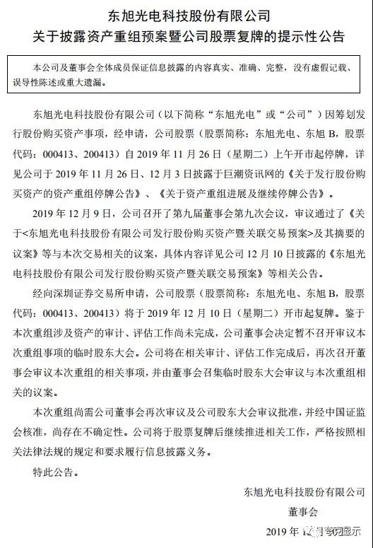 东旭光电重组 拟向东旭集团购买光电显示材料743项专利 1.jpg