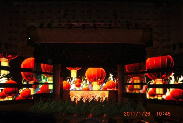 河南卫视11年春晚异型LED显示屏大屏幕_河南