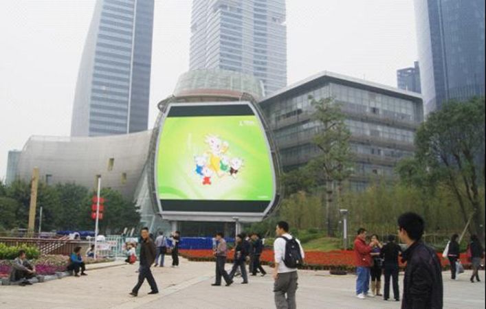 亚运信息发布第二少年宫异型led显示屏_广州市