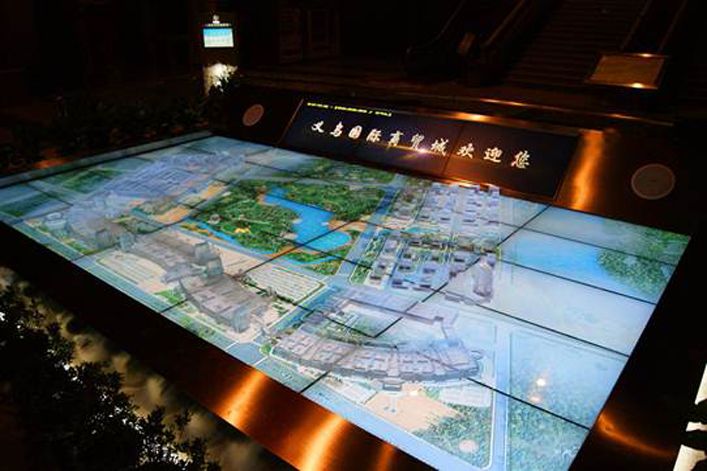 浙江义乌国际商贸城显示大厅地毯式液晶拼接_