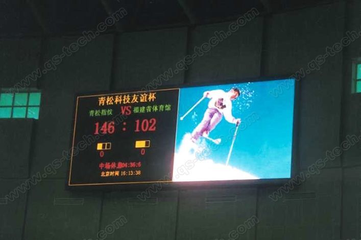 福建省体育局室内全彩led显示屏_西安青松科技