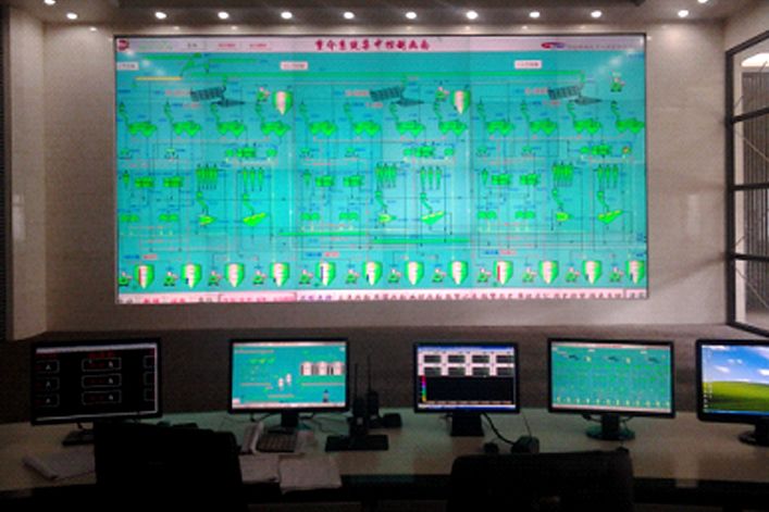 陕西黄陵煤矿DLP拼接大屏幕显示系统_中达电